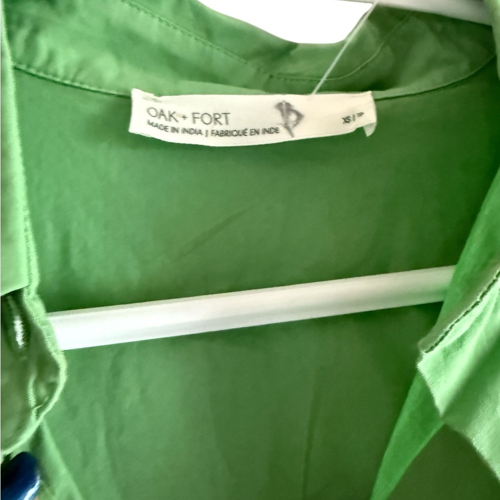 Oak + Fort pistachio Green Tiered mini Dress, Size Small, NWOTS - Picture 7 of 9